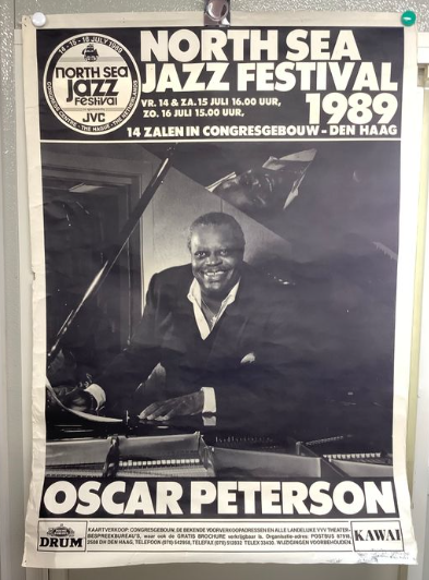 Oscar Peterson コンサートポスター 1989年（Jules van de Vuurst-de Vries の可能性／North Sea Jazz Festival 関連）の買取事例